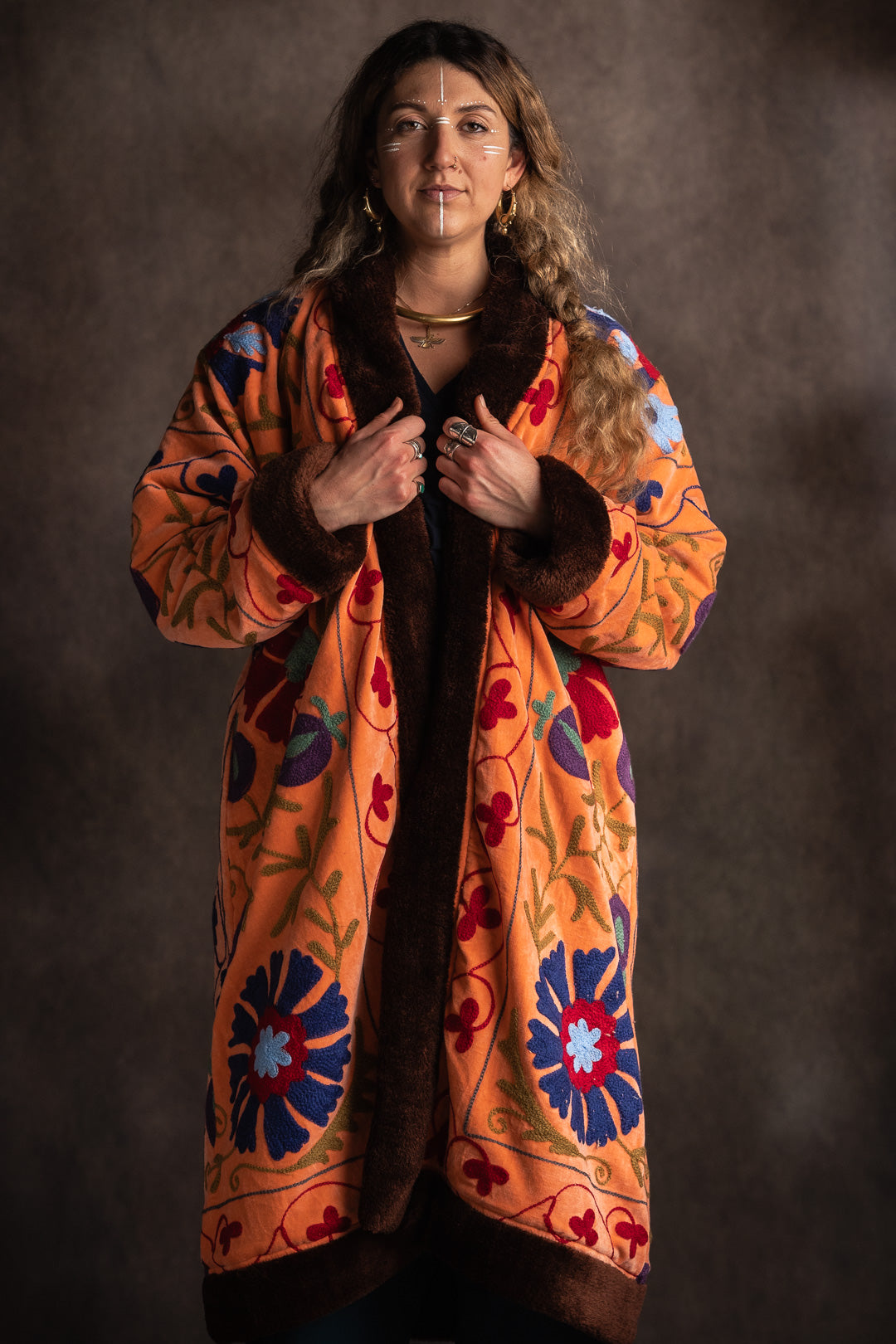 Apricot Suzani Empress Coat
