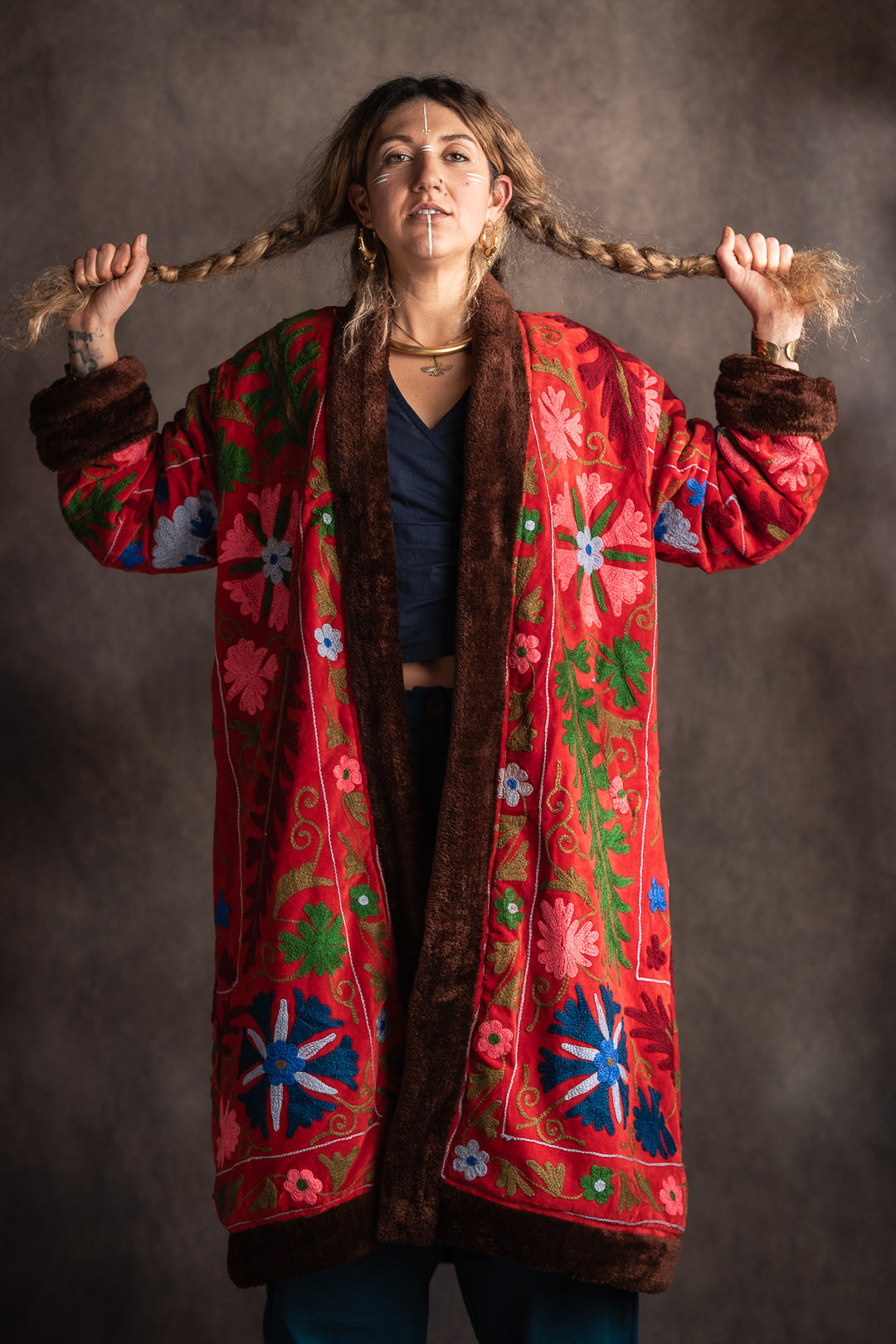 Cherry Suzani Empress Coat