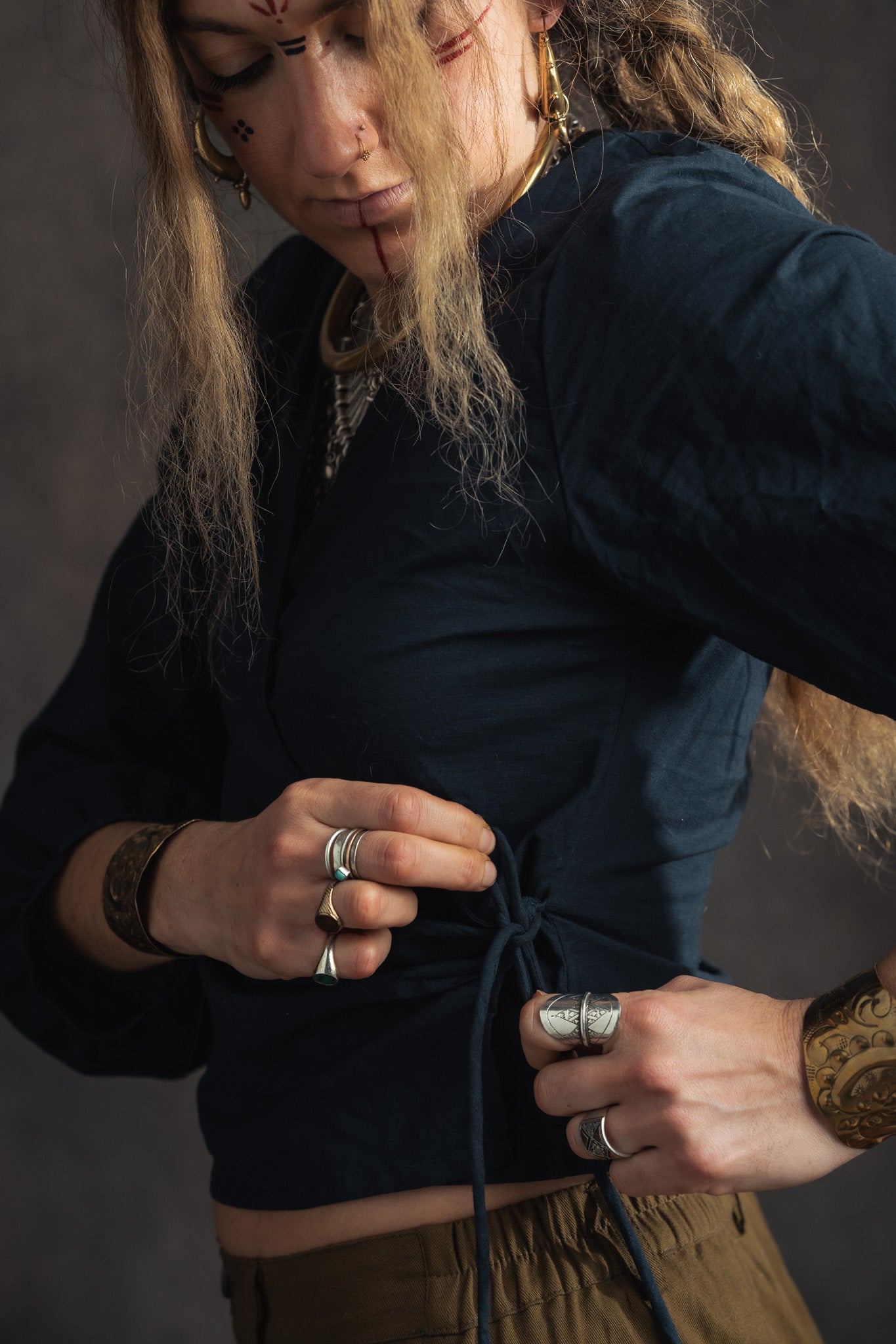 The Triple Goddess Blouse Navy