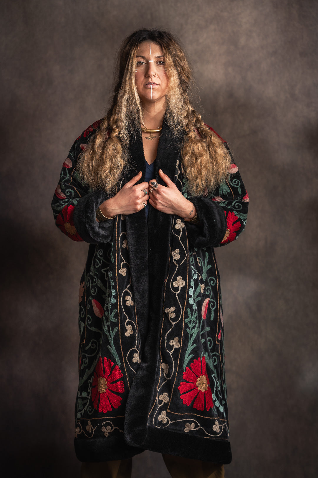 Midnight Suzani Empress Coat